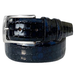 Corrente CBelt-3470 Croco Italian Leather Belt Navy