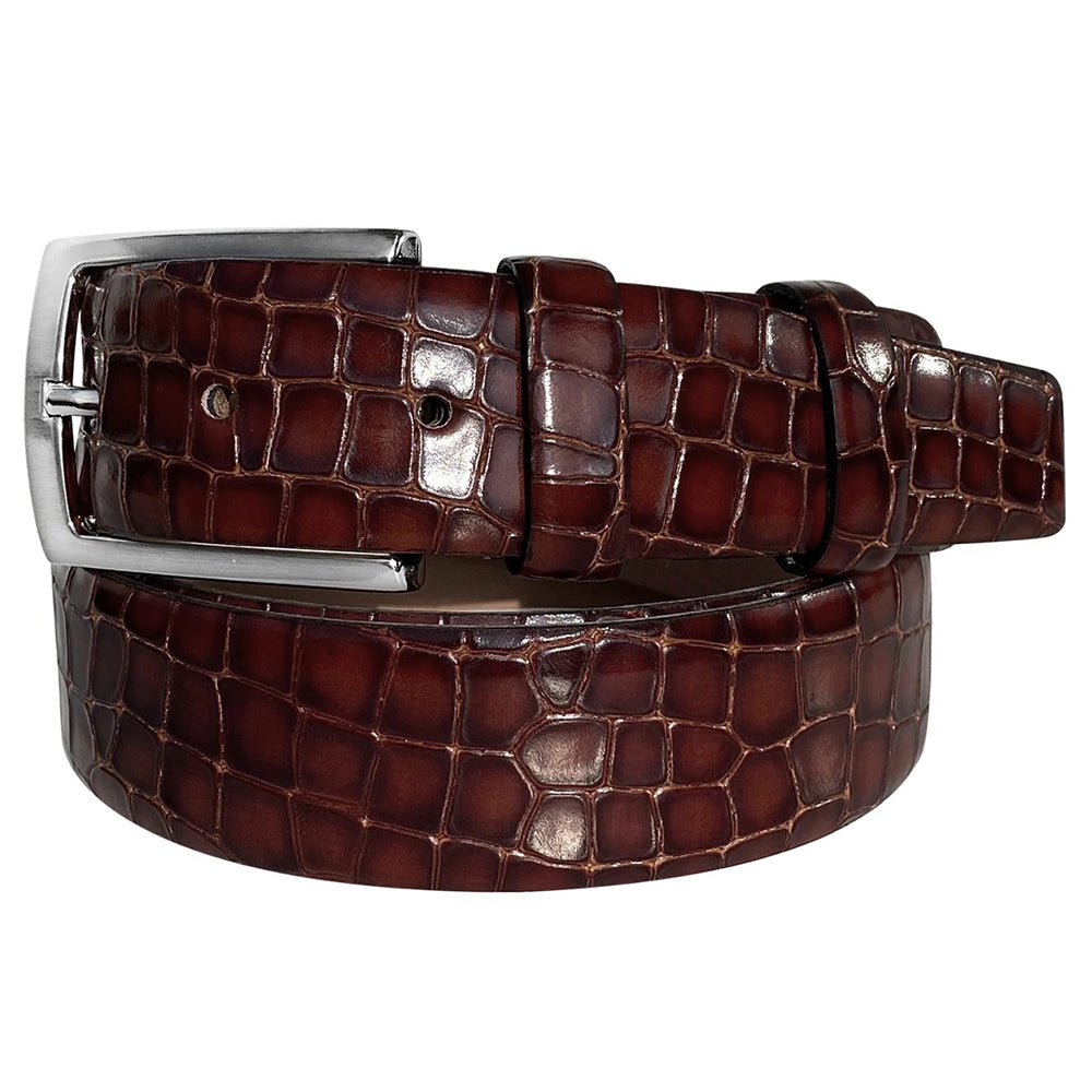 Corrente CBelt-3470 Croco Leather Belt Tabbaco