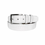 Corrente CBelt-3470 Croco Leather Belt White