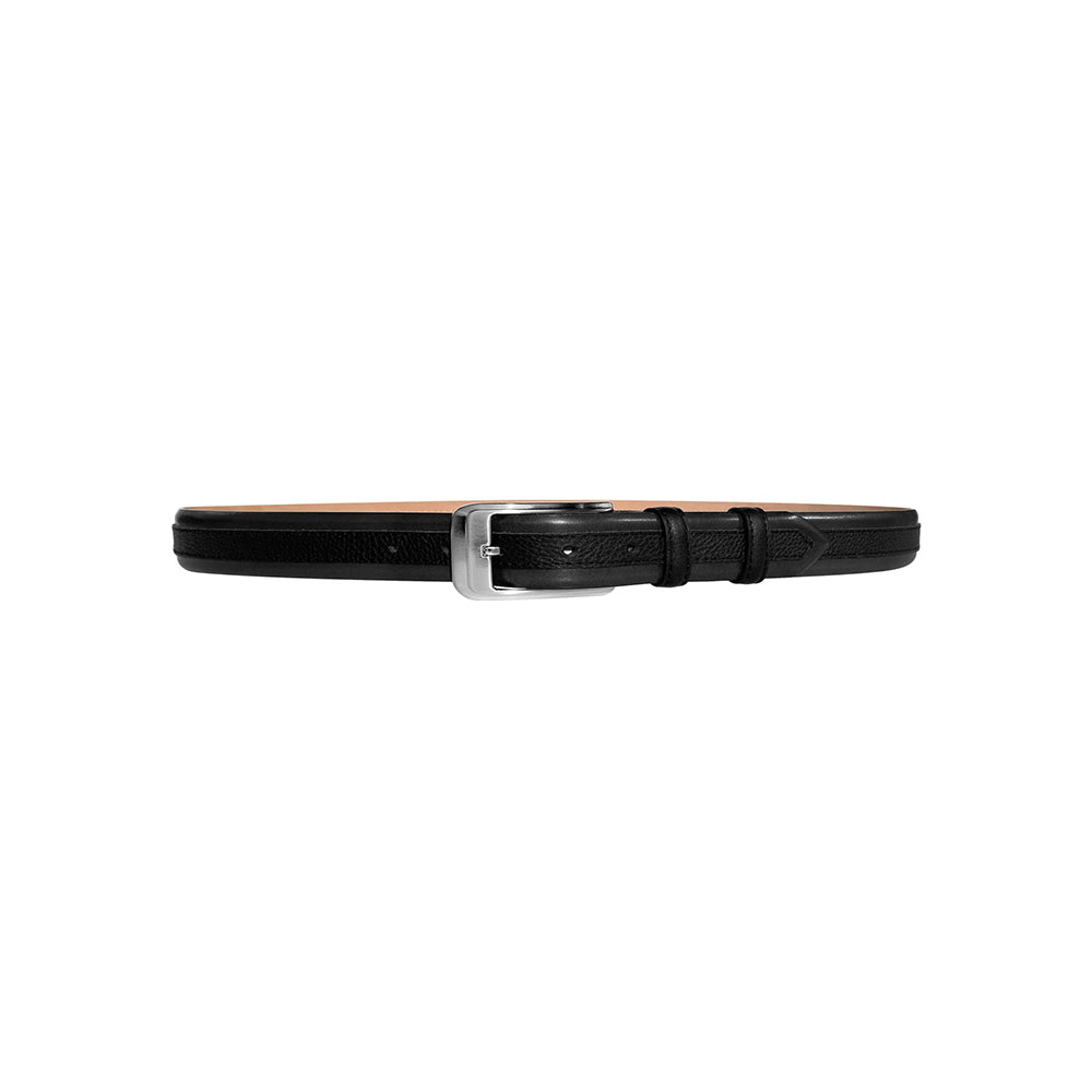 Corrente CBelt-4002 Contrast Leather Belt Grey Black