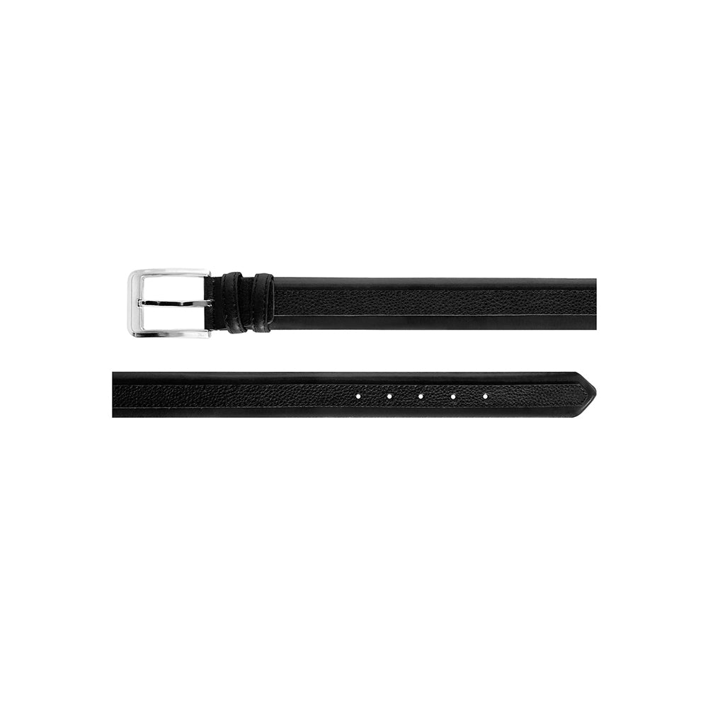 Corrente CBelt-4002 Contrast Leather Belt Grey Black