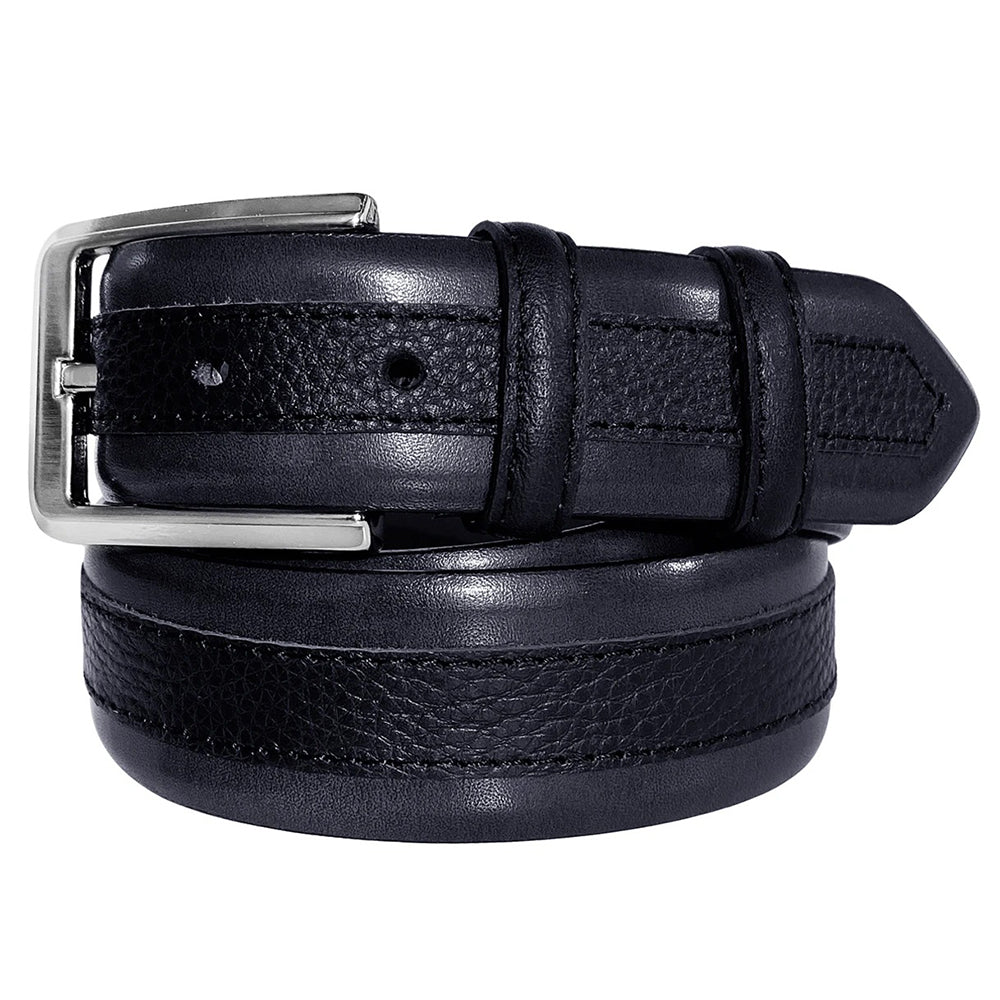 Corrente CBelt-4002 Contrast Leather Belt Navy