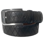 Corrente CBelt-4005 Quilted Leather Belt Black