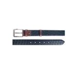 Corrente CBelt-4005 Quilted Leather Belt Navy
