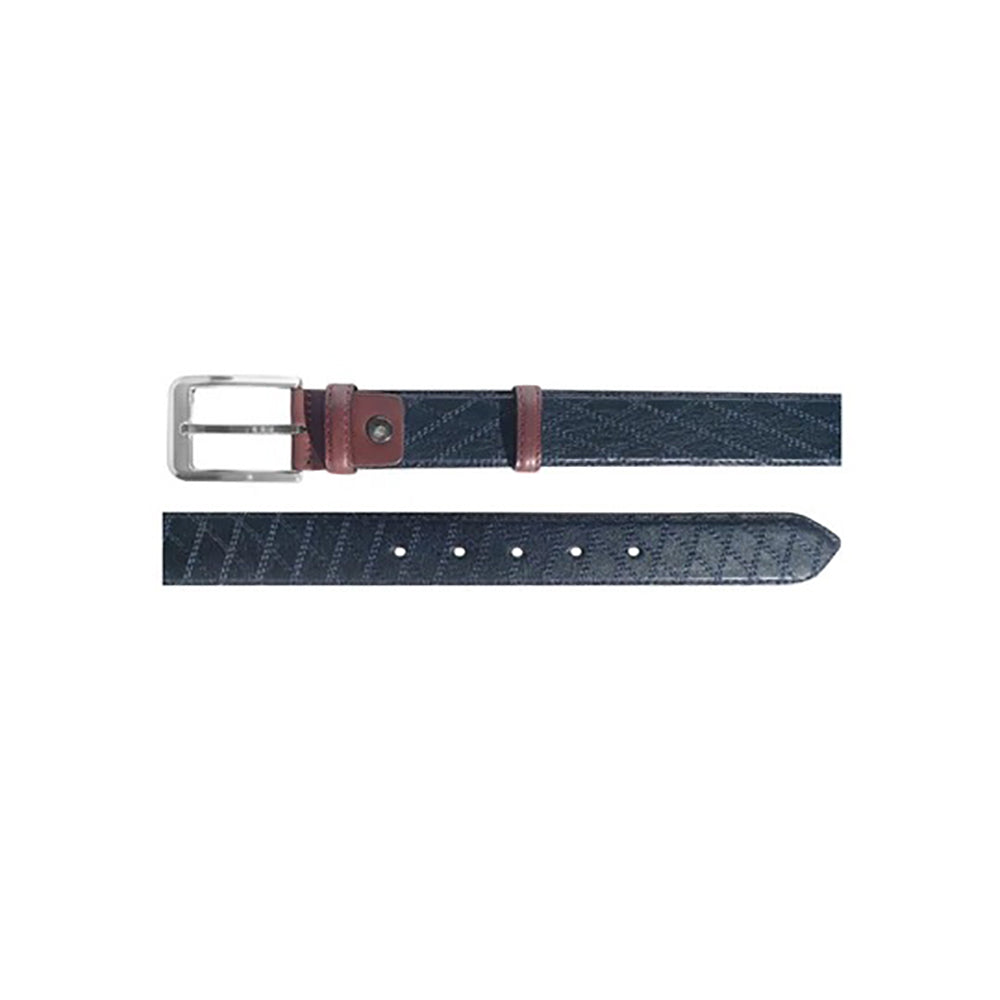 Corrente CBelt-4005 Quilted Leather Belt Navy