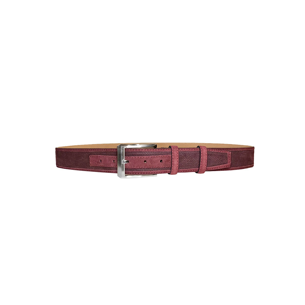 Corrente CBelt-5776 Design Suede Belt Burgundy