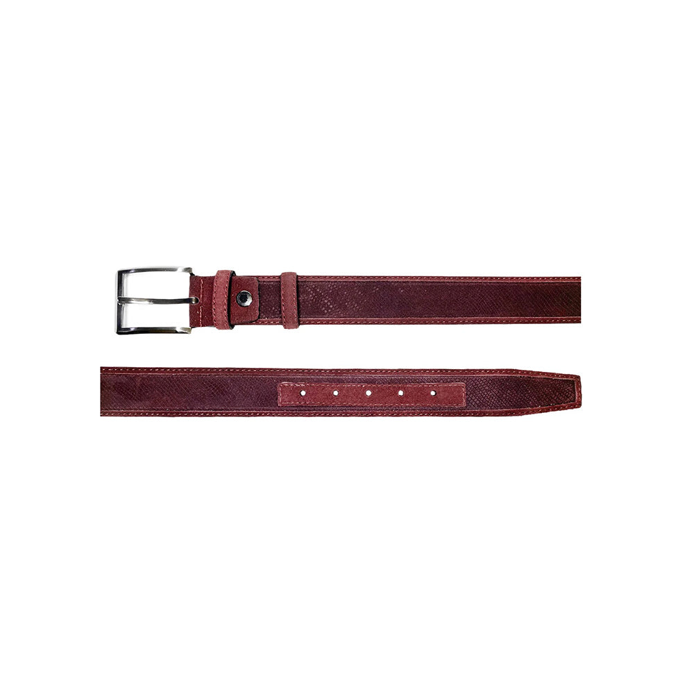 Corrente CBelt-5776 Design Suede Belt Burgundy