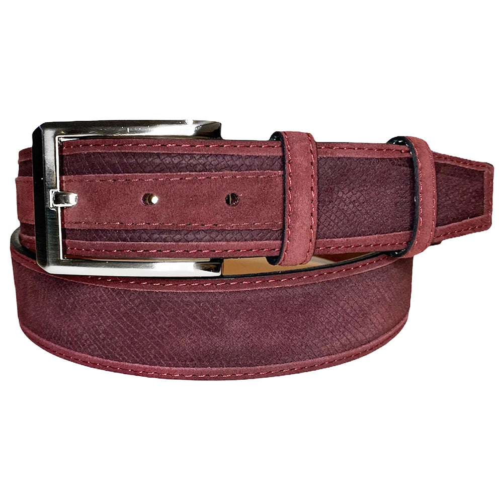 Corrente CBelt-5776 Design Suede Belt Burgundy