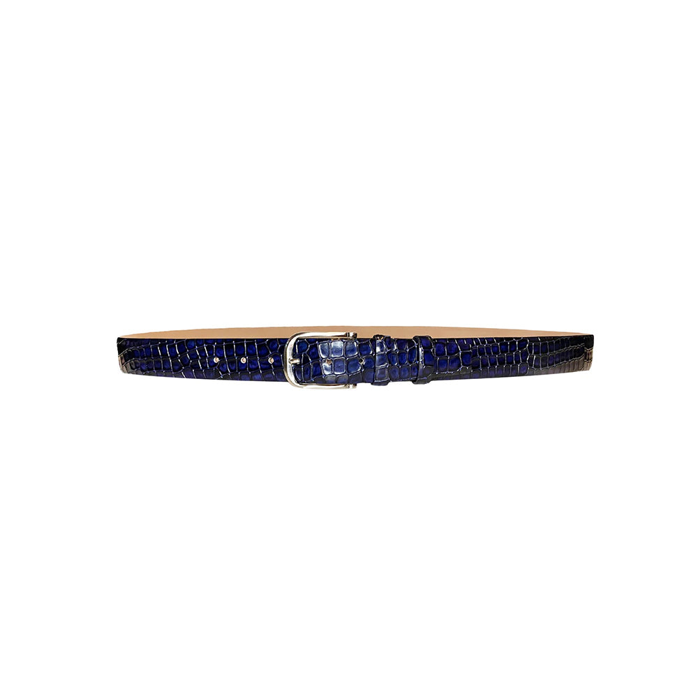 Corrente CBelt-5796 Croco Leather Belt Navy