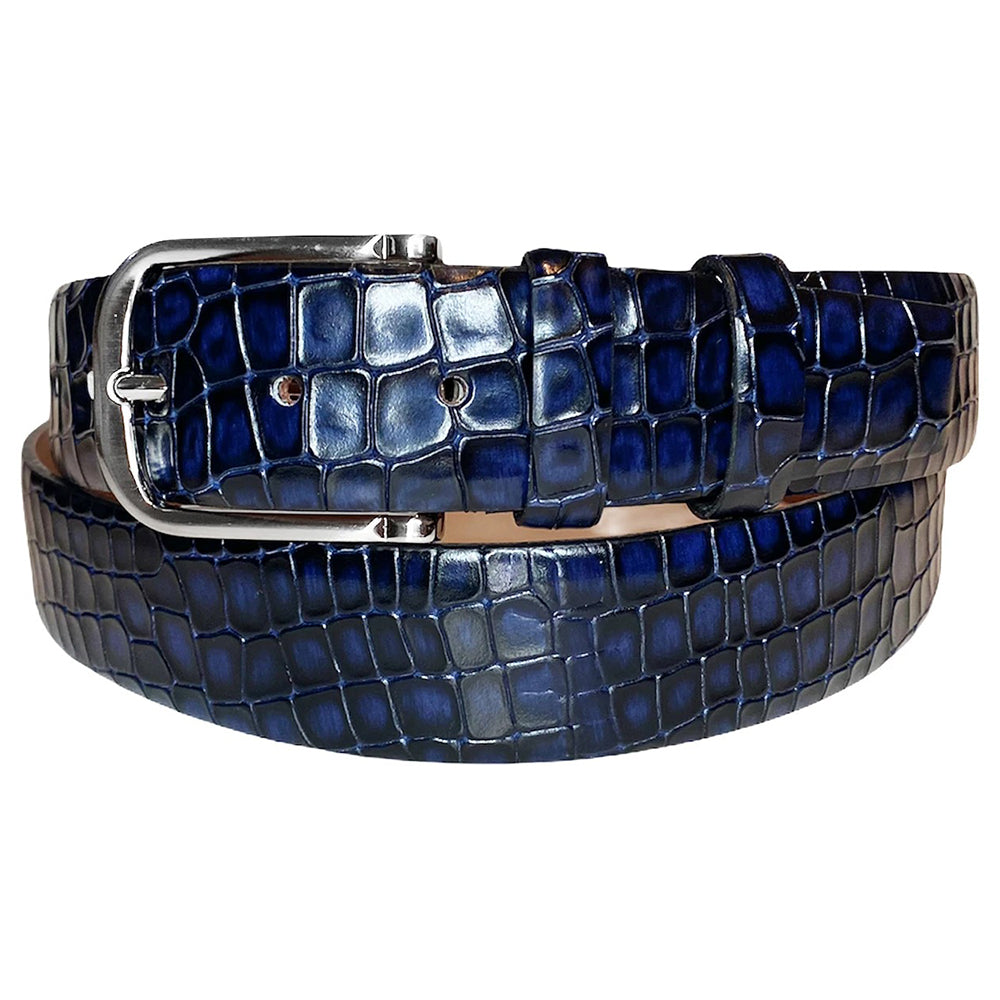 Corrente CBelt-5796 Croco Leather Belt Navy