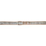Corrente CBelt-5827 Croco Design Leather Belt Silver