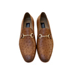 Corrente C02203-5405 Genuine Ostrich Loafers Tan