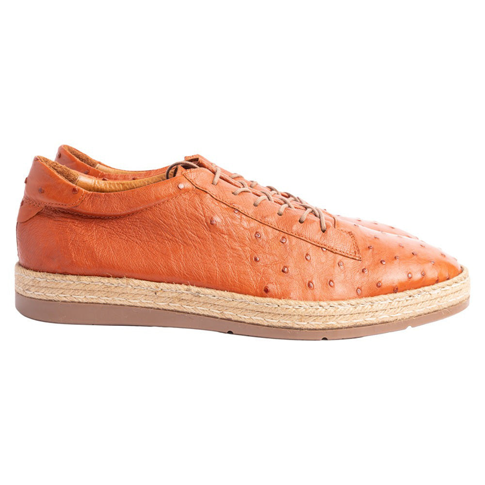Corrente Monaco Genuine Ostrich Sneakers Tan