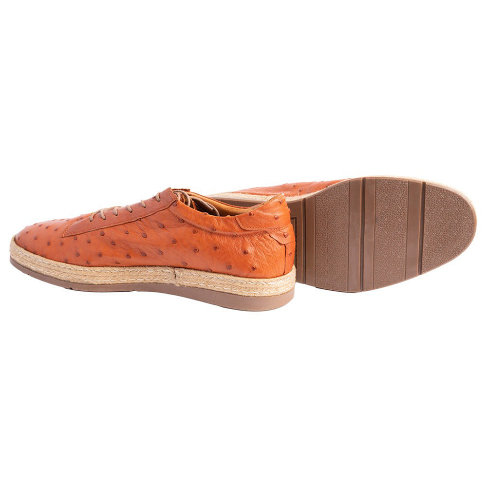 Corrente Monaco Genuine Ostrich Sneakers Tan