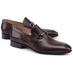 Corrente P000512-4770 Buckle Loafers Brown