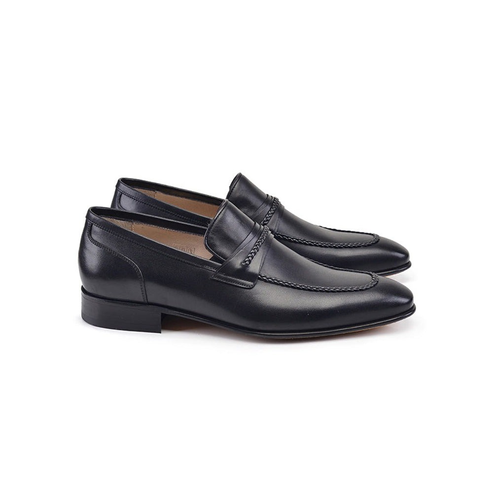 Corrente P000515-8722 Braided Detail Loafers Black