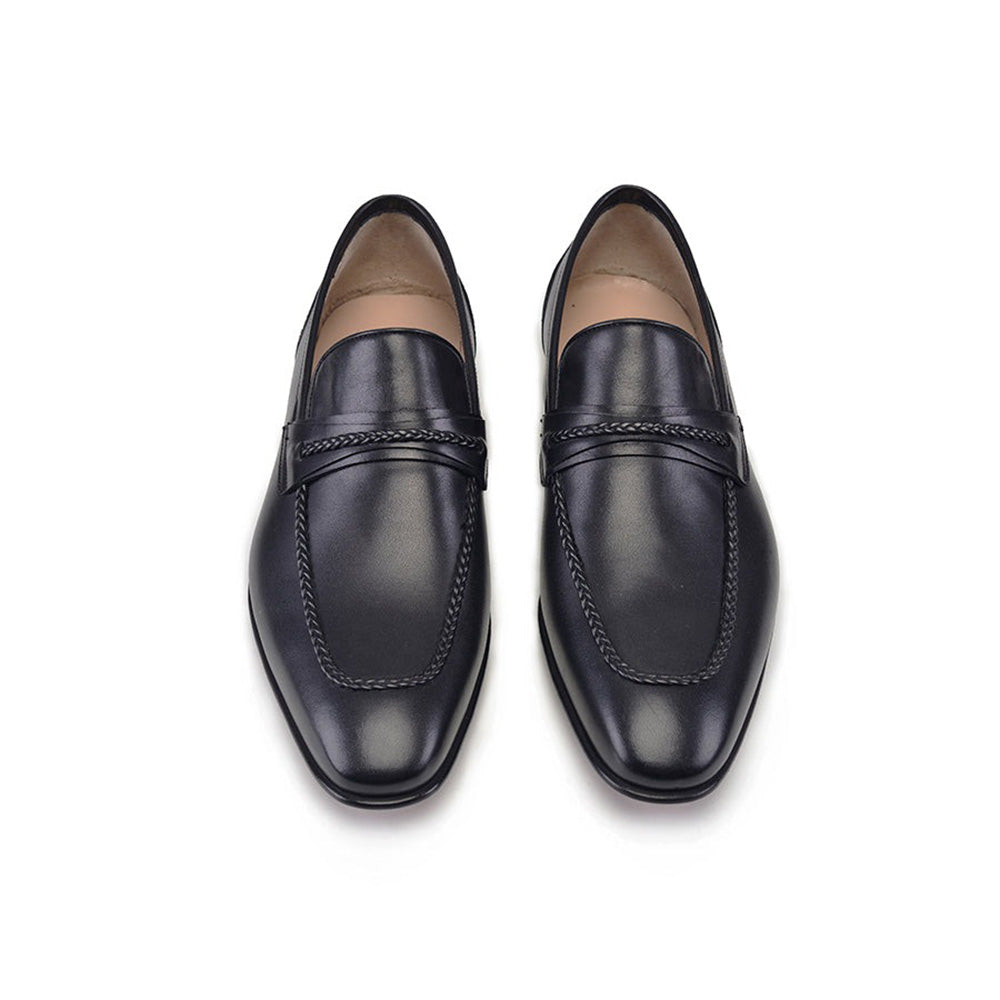 Corrente P000515-8722 Braided Detail Loafers Black