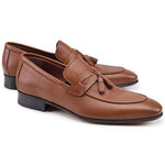 Corrente P000516-9411 Deerskin Tassel Loafers Tan