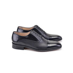 Corrente P00053-270 Deerskin Cap-Toe Shoes Black