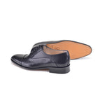 Corrente P00056-270 Calfskin Cap-Toe Shoes Black