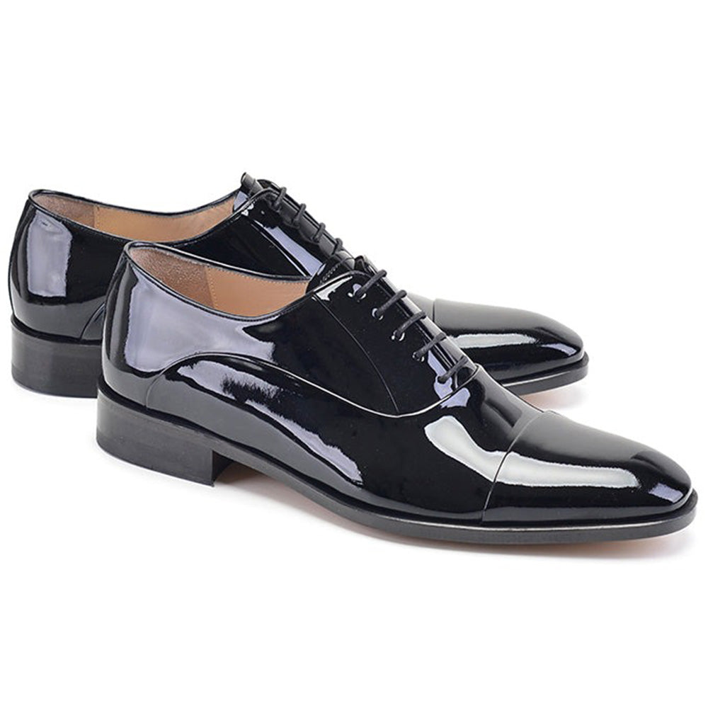 Corrente P00057-270 Patent Cap-Toe Shoes Black