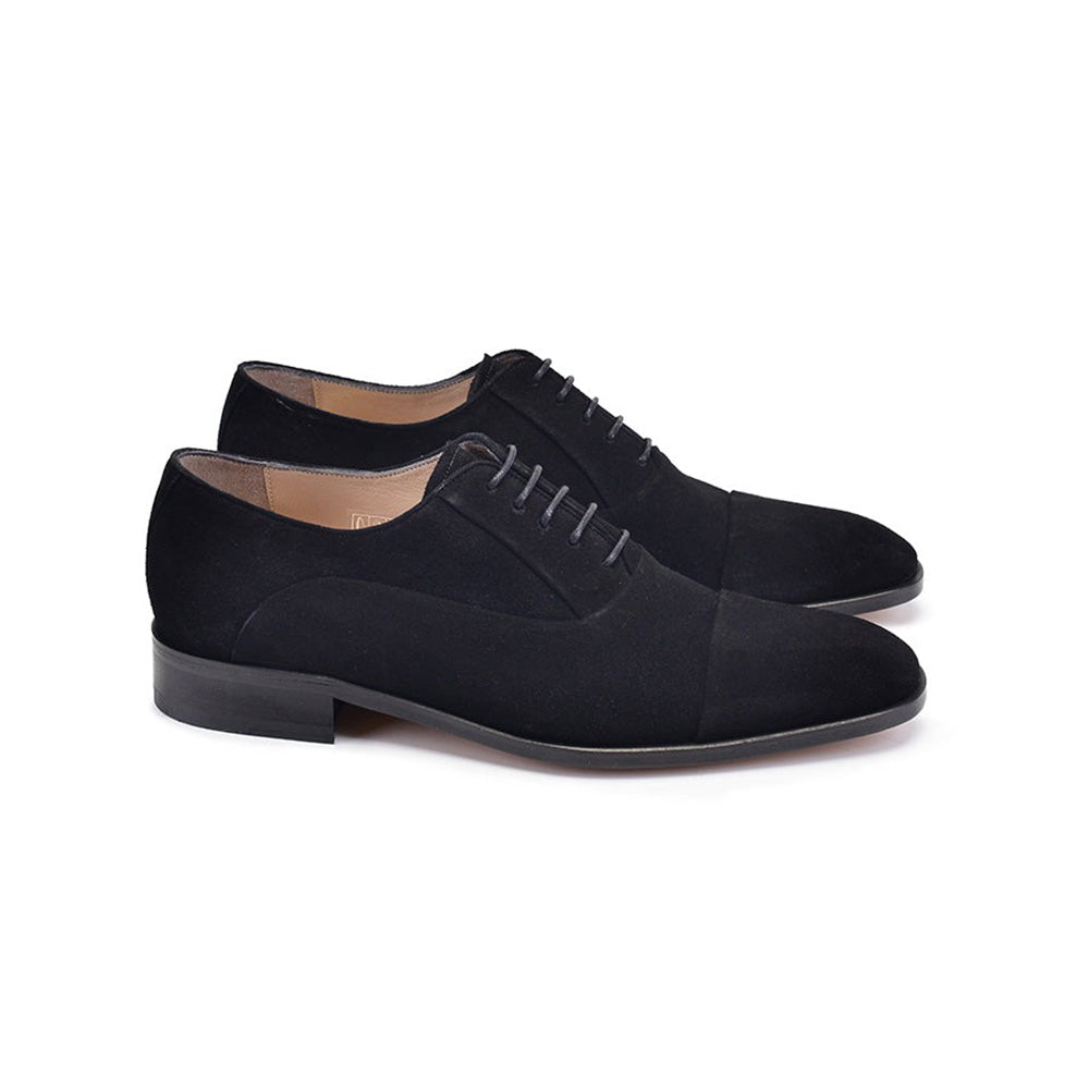 Corrente P00058-270 Suede Cap-Toe Shoes Black
