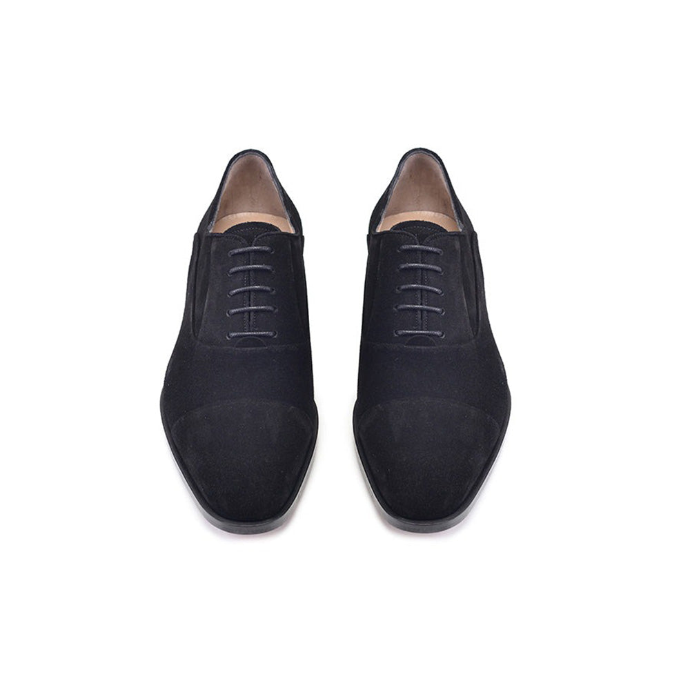 Corrente P00058-270 Suede Cap-Toe Shoes Black