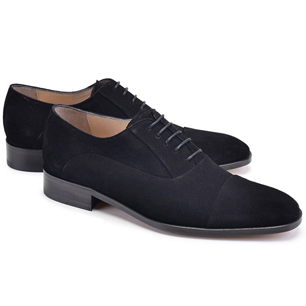 Corrente P00058-270 Suede Cap-Toe Shoes Black