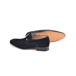 Corrente P000593- 6924S Suede High Vamp Loafers Black