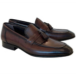 Corrente Kiltie Tassel Loafers Brown