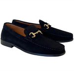Corrente P000612-6444 Suede Bit Buckle Loafers Black
