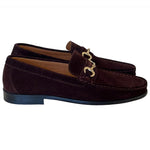 Corrente P000613-6444 Suede Bit Buckle Loafers Brown