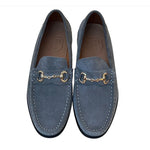 Corrente P000614-6444 Suede Bit Buckle Loafers Grey