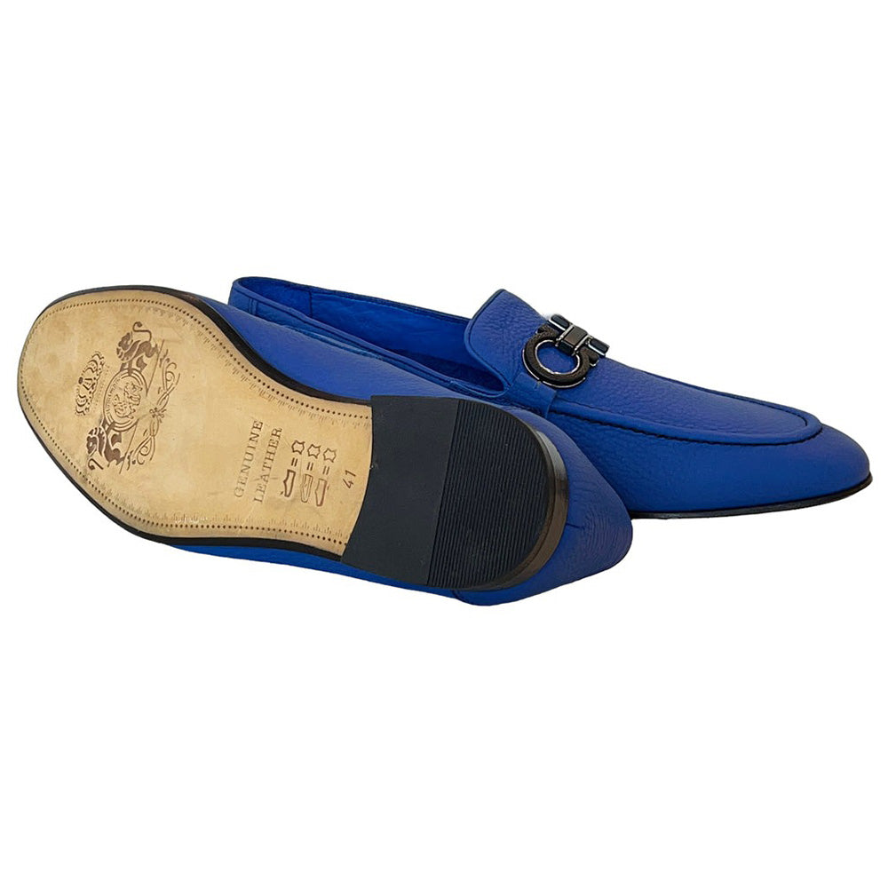 Corrente P00065-6472 Bit Buckle Loafers Blue