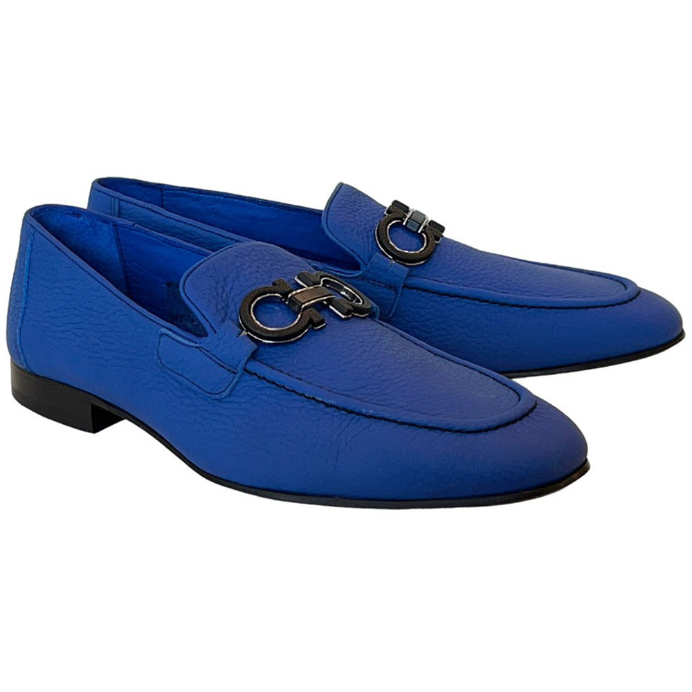 Corrente P00065-6472 Bit Buckle Loafers Blue
