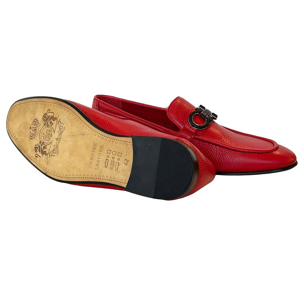 Corrente P000653-6472 Bit Buckle Loafers Red