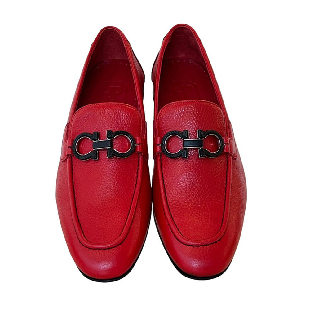 Corrente P000653-6472 Bit Buckle Loafers Red