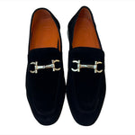 Corrente Suede Bit Buckle Loafers Black