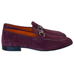 Corrente P000655-6472 Suede Bit Buckle Loafers Wine