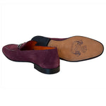 Corrente P000655-6472 Suede Bit Buckle Loafers Wine