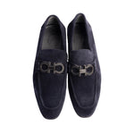 Corrente P00073 Chello Suede Buckle Loafers Navy