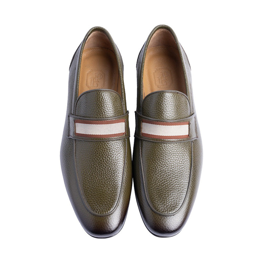 Corrente P00081 Depp Deerskin Loafers Green
