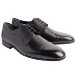 Corrente P00083 Mark Cap-Toe Lace-Up Shoes Black