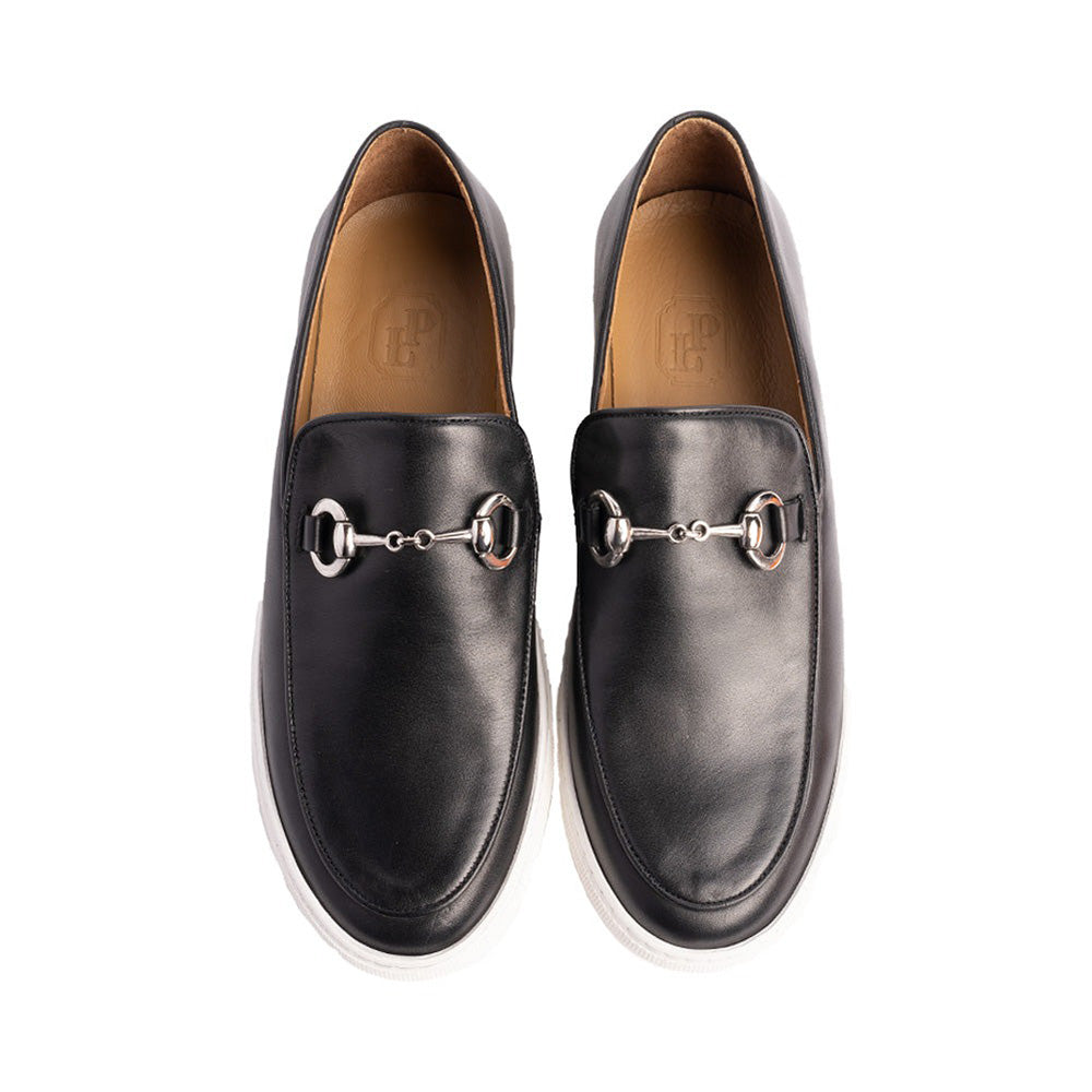 Corrente P000914 Santino Casual Buckle Loafers Black