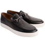Corrente P000914 Santino Casual Buckle Loafers Black