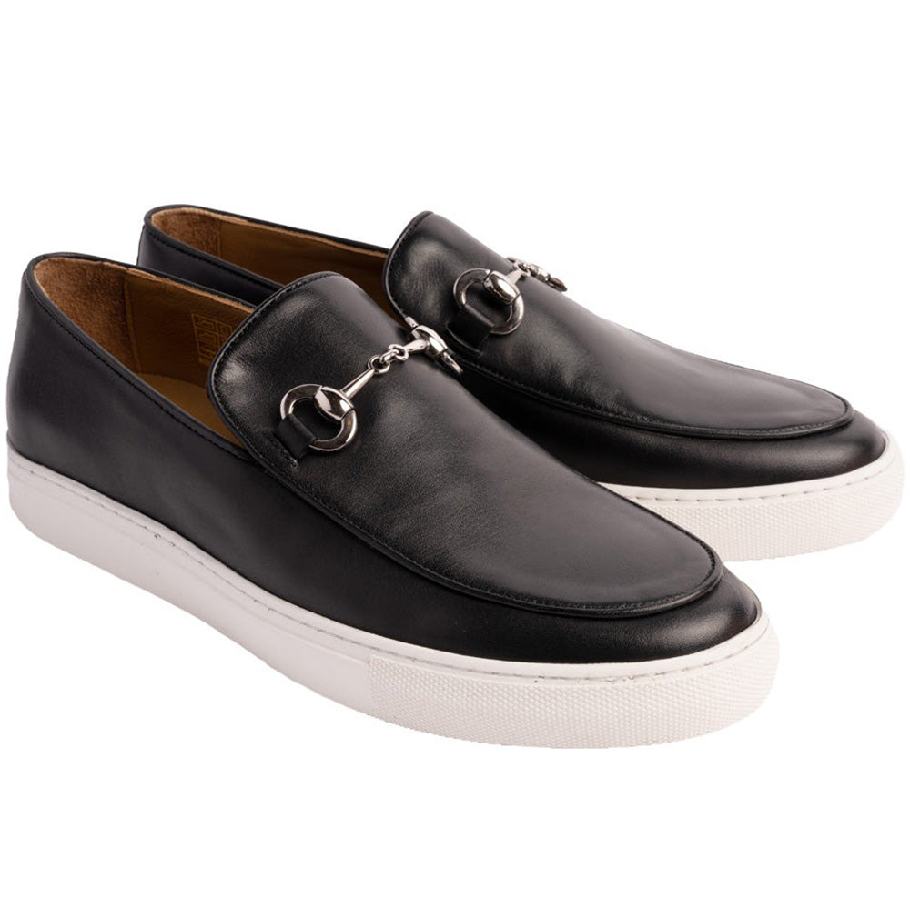 Corrente P000914 Santino Casual Buckle Loafers Black