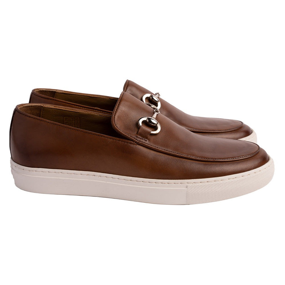 Corrente P000916 Santino Casual Buckle Loafers Tobacco