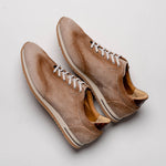 Zelli Costa Suede & Crocodile Sneakers Brown (66-200-BRN)