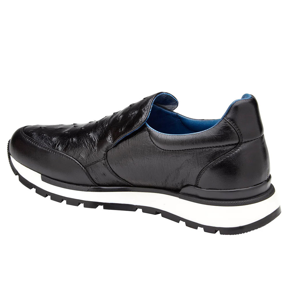 Belvedere Cramer Ostrich Slip-On Sneaker Black (G02)