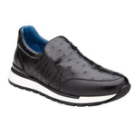 Belvedere Cramer Ostrich Slip-On Sneaker Black (G02)